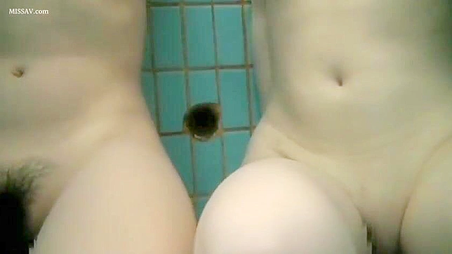 Voyeur's Dream! Nude Body, Big Boobs, and Pussy Exposed in Jap Public Shower