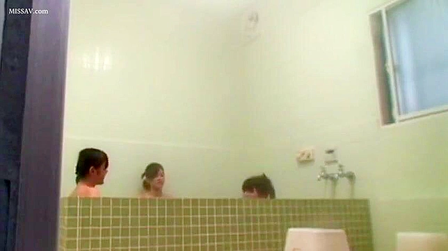 Naughty Japanese Schoolgirls Exposed in Public Shower, #Voyeur