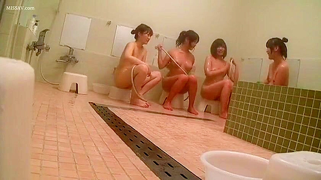 Revealing all! Lusty Japanese Schoolgirls' Nudity in Public Shower