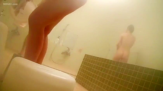 Sneaky Peek! Pornstar-Status Japanese Schoolgirls Pose Nude in Public Shower