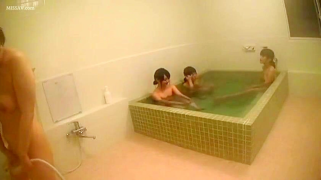 Sinful Surveillance! Voyeur Caught Red-Handed Spying on Young, Nude Japanese Schoolgirls in Public Shower