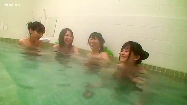 Scandalous Showers! Young, Nude Japanese Schoolgirls Expose Themselves in Public Shower