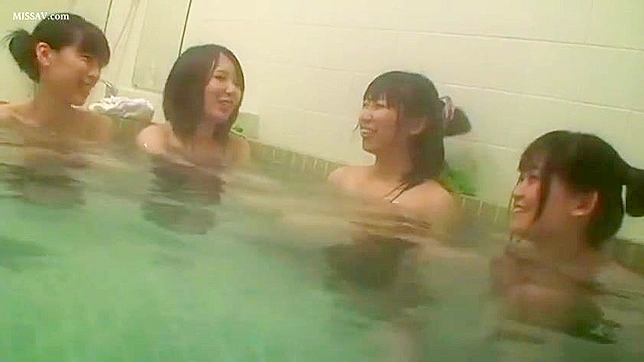 Scandalous Showers! Young, Nude Japanese Schoolgirls Expose Themselves in Public Shower