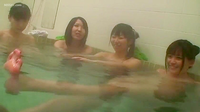 Scandalous Showers! Young, Nude Japanese Schoolgirls Expose Themselves in Public Shower