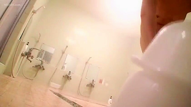 Teen Temptresses! Young, Nude Japanese Schoolgirls Seduce Voyeur in Public Shower