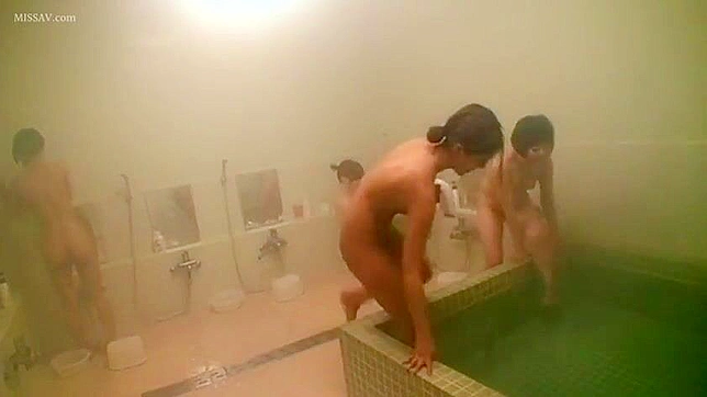 Naughty Nymphs! Young, Nude Japanese Schoolgirls Get Raunchy in Public Shower