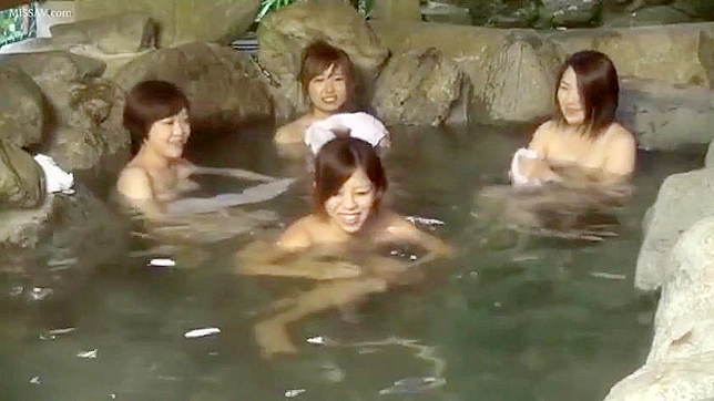 Naked at last! Japan schoolgirls' nude bodies in public onsen, voyeur-approved!