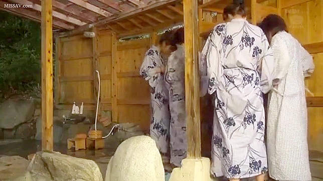 Taboo Voyeur ~ Nude Japanese Schoolgirls with Big Boobs in the Public Hot Springs!