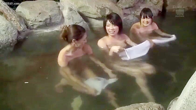Onsen Lust: Naked Japanese Schoolgirls with a Pervy Voyeur!
