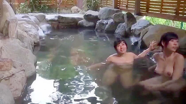 Nude bathing spying! the hot springs in Japan offer a feast for the eyes with naked girls and their wet pussies!