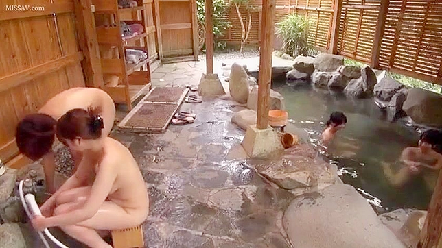 Public Baths Erotic Pleasure! Lusty Japanese Girls Exposing Nude Body, Big Boobs, Pussy, & More!
