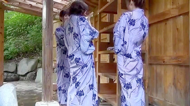 Catch a Glimpse of Naked Japanese Beauties in Public Onsen with Big Boobs and Nude Pussy