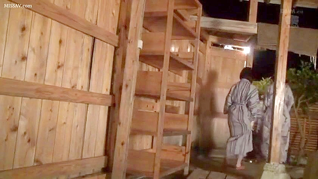 Daring Peeping Tom Captures Naughty Moment of Shy Japanese Beauty Naked in Public Onsen