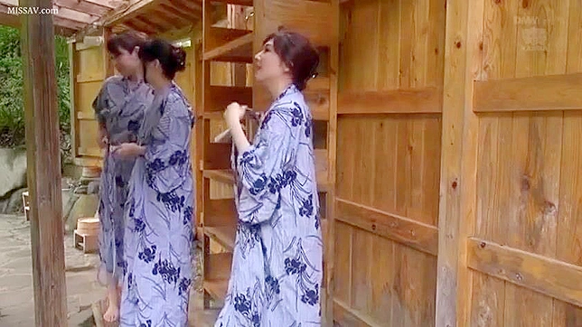 Hot Japanese Girls' Naked Bodies Exposed by Sneaky Spy in Public Onsen, Caught on Camera