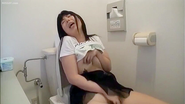 Sneaky Spy Cam Captures Sexy Office Lady's Solo Act in the toilet - A Must-See!