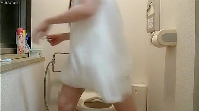 Japanese Ladies Gone Wild! Secret Spy Cam Captures Lewd Acts in the Office Toilet!