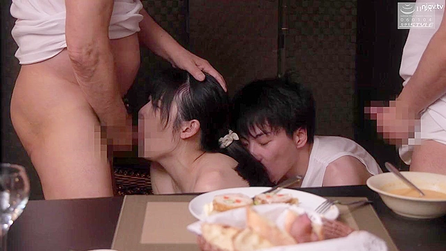 Japanese Wife's Forbidden Fetish! Cuckolding Her Husband with Group Sex and Humiliation