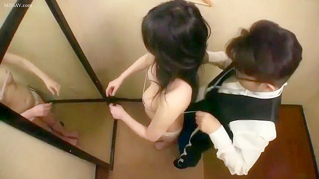 Kinky Sex in the Fitting Room! Blackmail Material of Hot J-Pop Slut