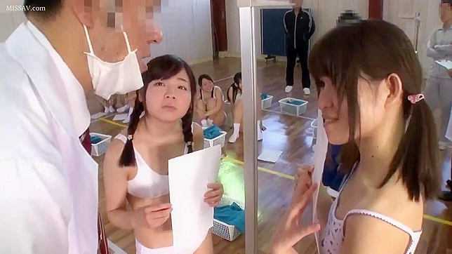 Older teacher seduce their Japanese teen schoolgirls for show small tits