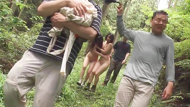 Gangbang in the Woods with Two Jap Babes - Kidnapping and Threesome Hell!