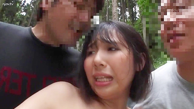 Fucking Japanese Whores Abducted & Threesome Screwed in the Woods!