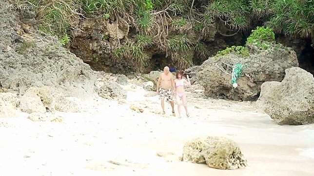 Japanese Princess Megumi Sayaka Shows off Her Juicy Naked Tits on the Beach