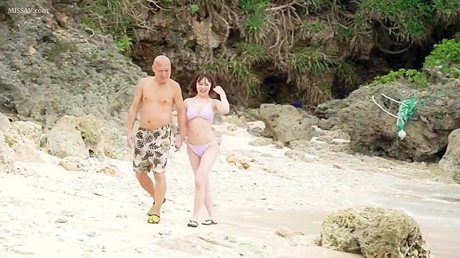 Japanese Princess Megumi Sayaka Shows off Her Juicy Naked Tits on the Beach