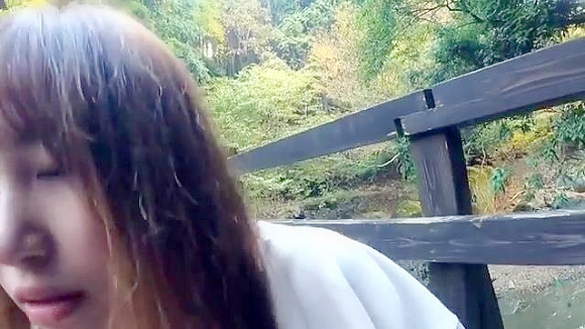 Big Tits Japanese MILF Gets Fucked Hard in the Forest by a Stranger!