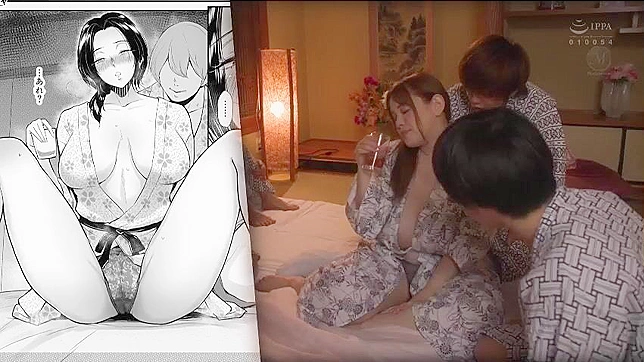 Drunk Japanese Wife Goes Wild on Big Cocks in Sick Big Gangbang Fuckfest!