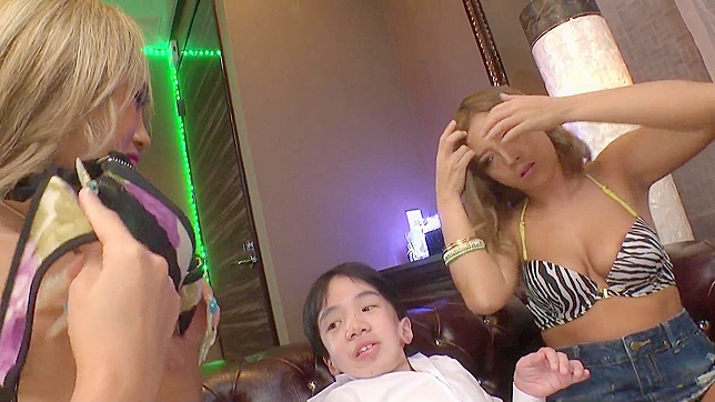 Jizzing It Up with Three Horny Japanese Housewives and One Lucky Midget