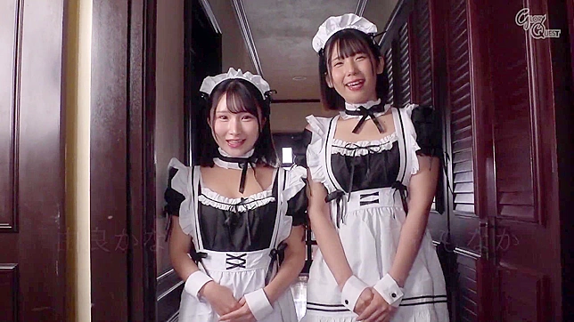 Japanese Maids Whores Fuck Guest's Cock till He Cums all Over Their Faces