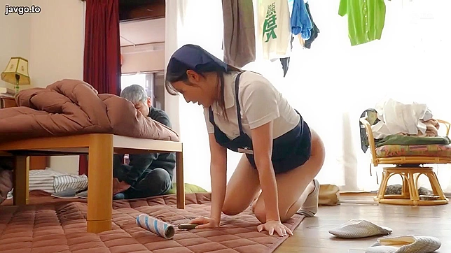 Japan's Big-Titted Slut Maid Turns Trick for Cash, Getting Fucked by a Rich Asshole