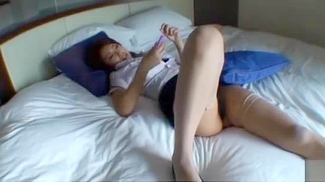 Jav schoolgirl Mai Yuzuki masturbates in solo video ~ Japanese masturbation ~ Jap Asian porn