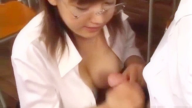 Jav Eri with Glasses Gives a Hot Handjob and Blowjob - Must Watch!