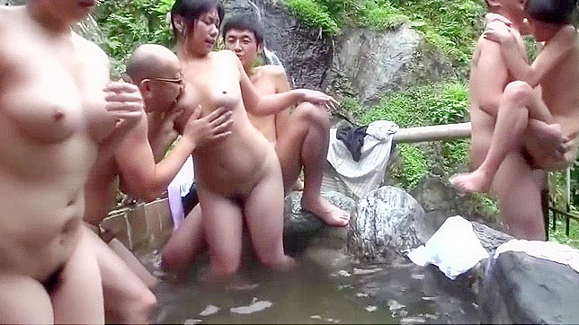 Uncensored Japanese Cheating Wives in Raw Sex Orgy Outdoor Onsen