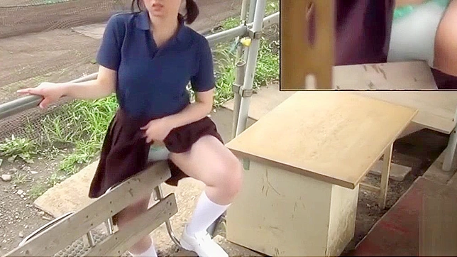 Jav Idol Ririka Sunohara Pounds Huge Dick on Bench!