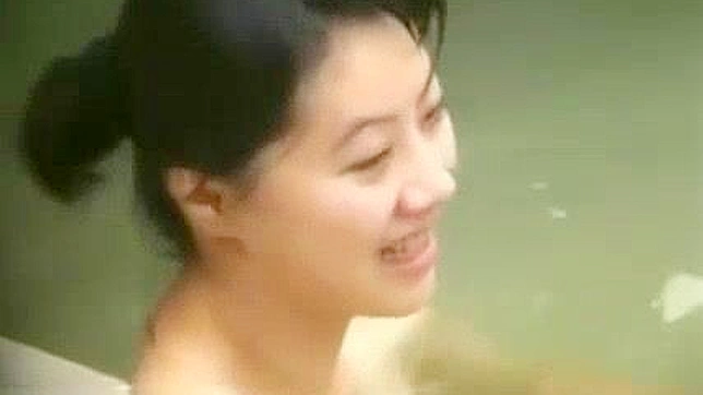 Japanese outdoor bath girls naked ~ Scandalous Jav bathing video