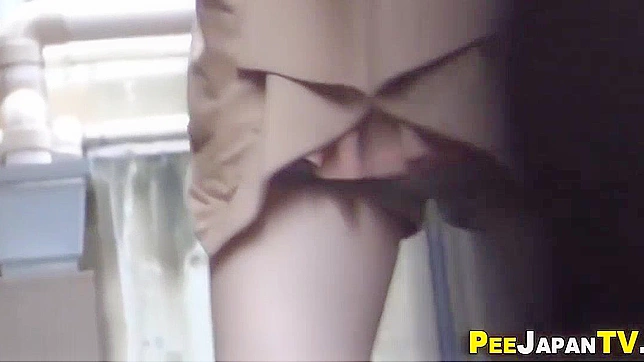 Japanese Girl Sucks and Pee in Public Alley – Stockings Fetish