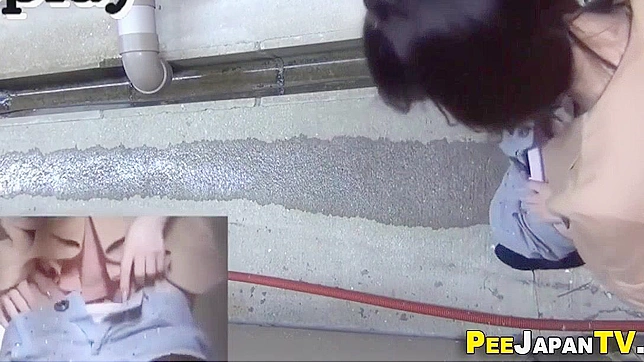 Japanese Girl Sucks and Pee in Public Alley – Stockings Fetish