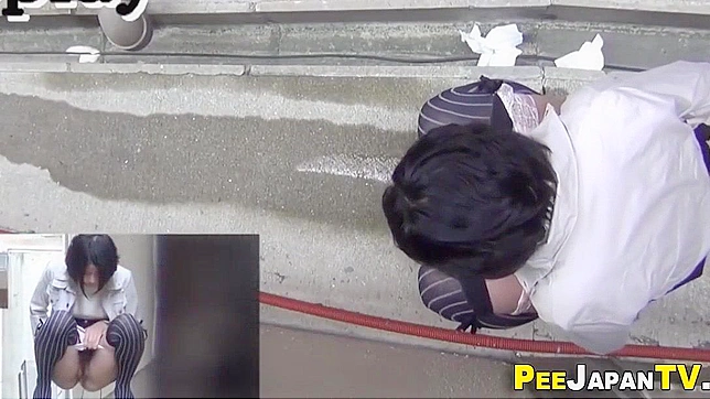 Japanese Girl Sucks and Pee in Public Alley – Stockings Fetish