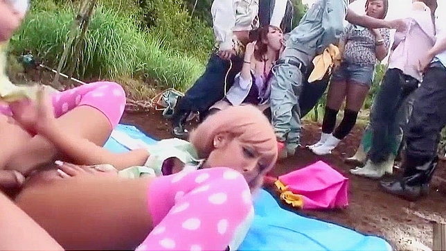 Japanese Gyaru Farm Sex Party - Exclusive Uncensored JAV Group Action