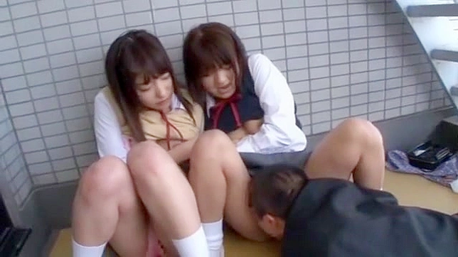 Japanese Cunnilingus Scene with Yua Aihara, Makoto Takeuchi & Iku Sakuragi ~ JAV College/Gakuseifuku