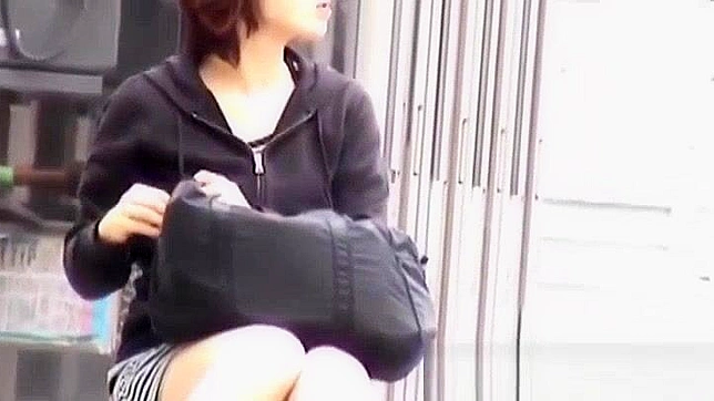 Japanese Pornstar Filmed Secretly Upskirt Outdoors in Public - Must See!