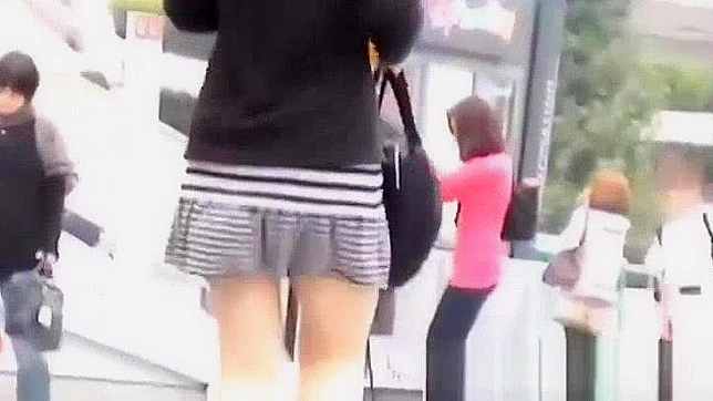 Japanese Pornstar Filmed Secretly Upskirt Outdoors in Public - Must See!