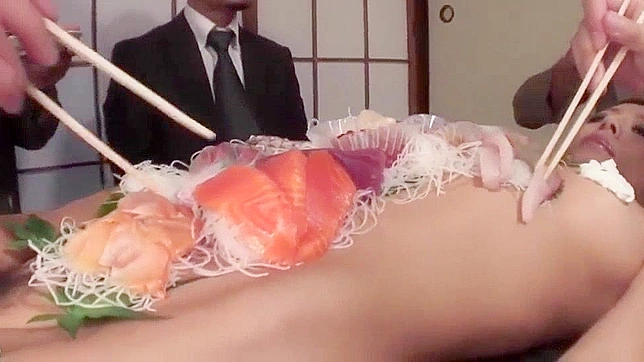 JAV ~ Naked Girl Body Sushi Feast by Business Men, Cam2real