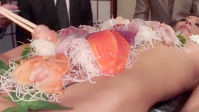 JAV ~ Naked Girl Body Sushi Feast by Business Men, Cam2real