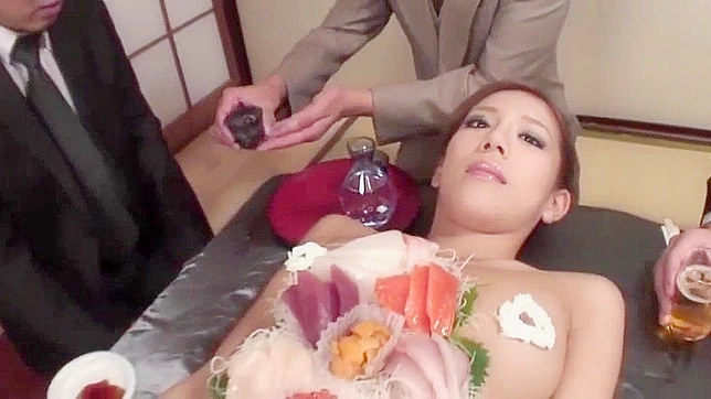 JAV ~ Naked Girl Body Sushi Feast by Business Men, Cam2real