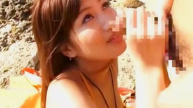 Japanese Amateur Babe Rio Fujisaki Gets Pounded on the Beach