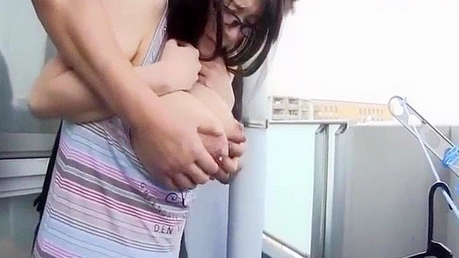 Japanese Teen with Monster Boobs Gets Squeezed Dry