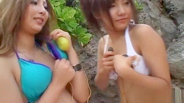 Jav XXX ~ Shiho and Her Hot Japanese Friends Enjoy Beach Toy Fun